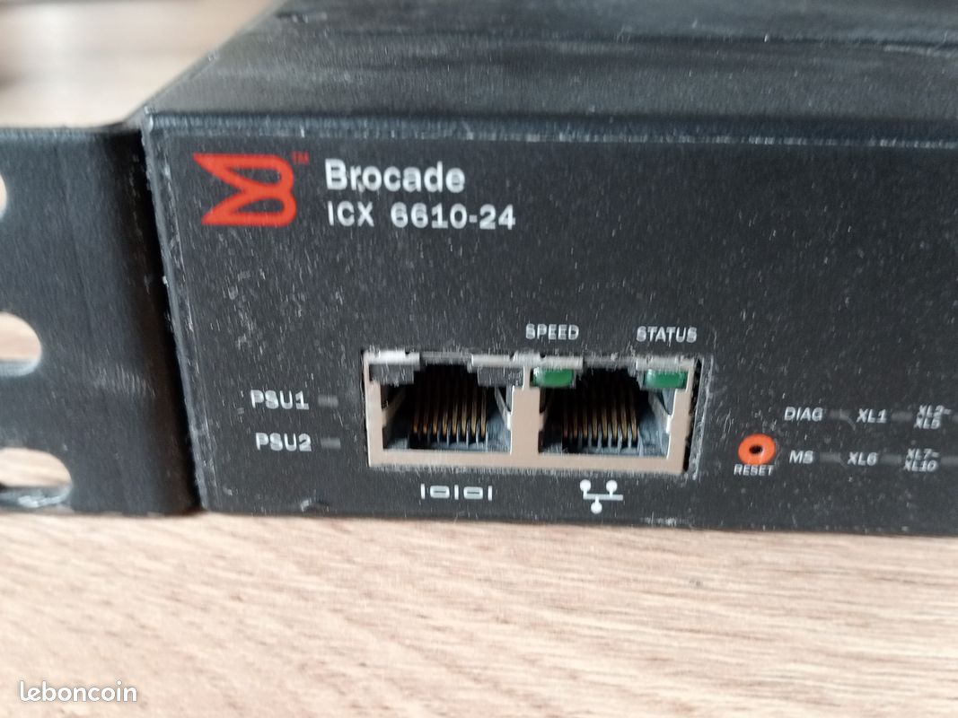 Switch Brocade ICX6610-24F – 48 Ports Gigabit Ethernet – Montable En Rack – Occasion