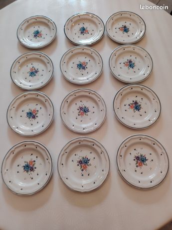 Lot De 6 Assiettes Plates 'Provincial Bouquet' - JMP Marketing 1987 - 27 Cm | Porcelaine - Occasion