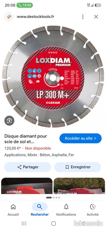 Disque diamant Loxdiam 300m+ pour scie (image 1)