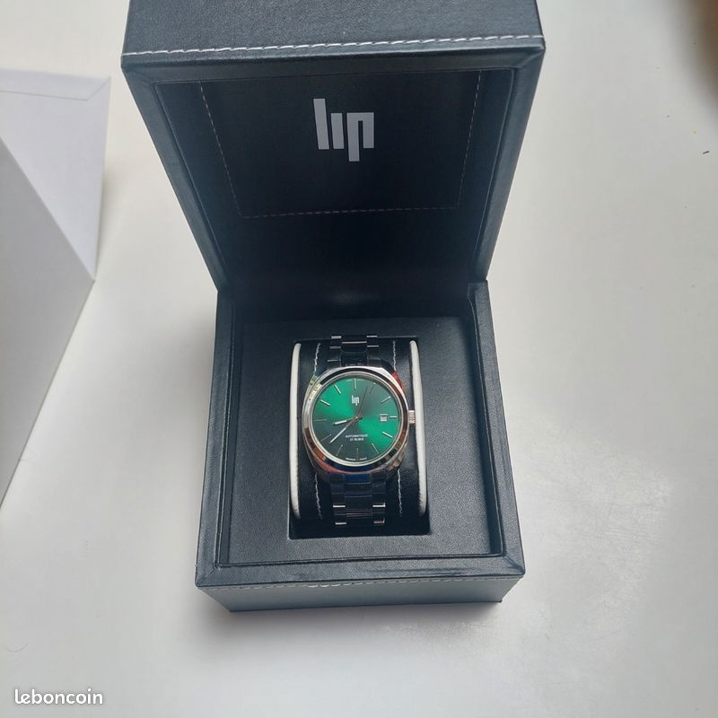 Cadran Ancien Pour Montre LIP - Pièce D'origine, Couleur Verte, Occasion Vintage