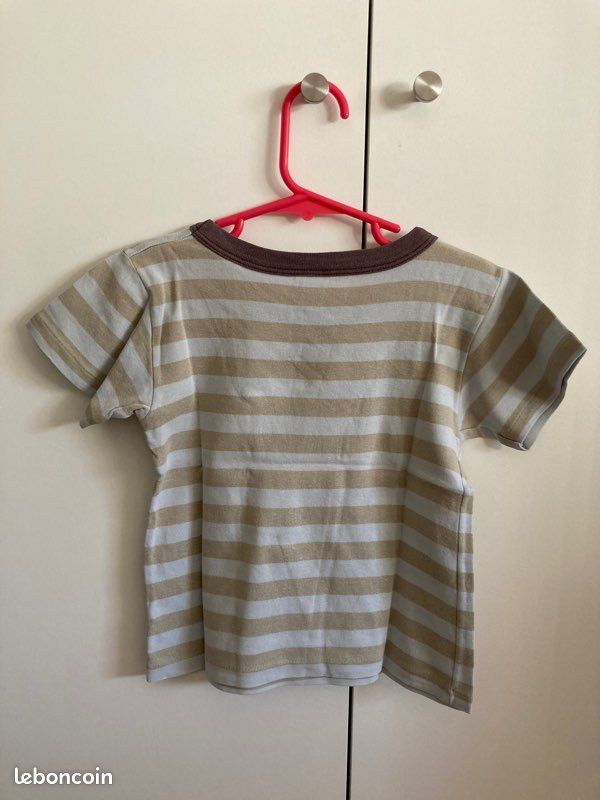 Tee Shirt Manches Courtes Petit Bateau Garçon – Coton Rayé Classique & Confort Intemporel