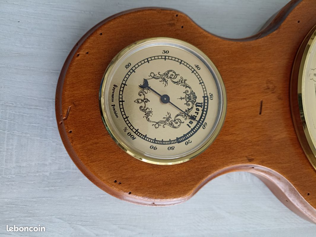 Thermomètre, Hygromètre, Baromètre En Bois Station Météo Intérieure