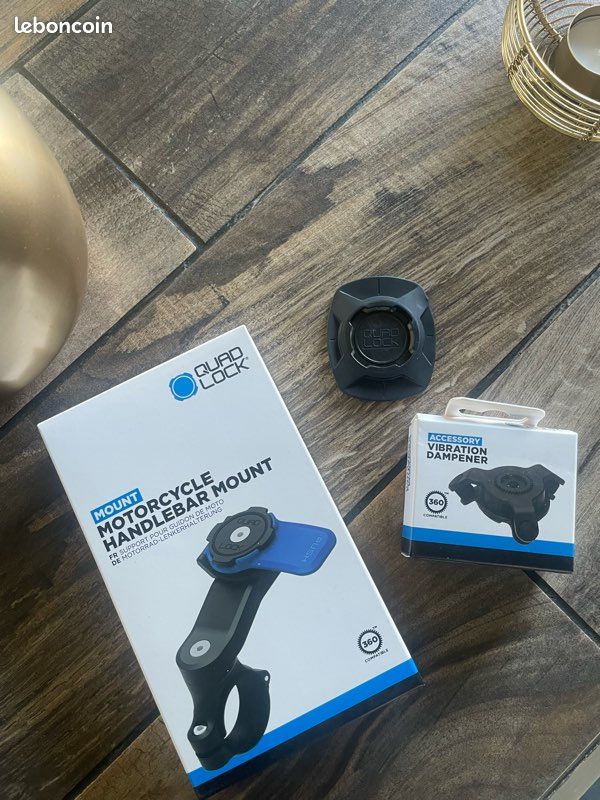Quad lock Fourche, Sportive complet, anti vibration, adaptateur universel - Équipement moto