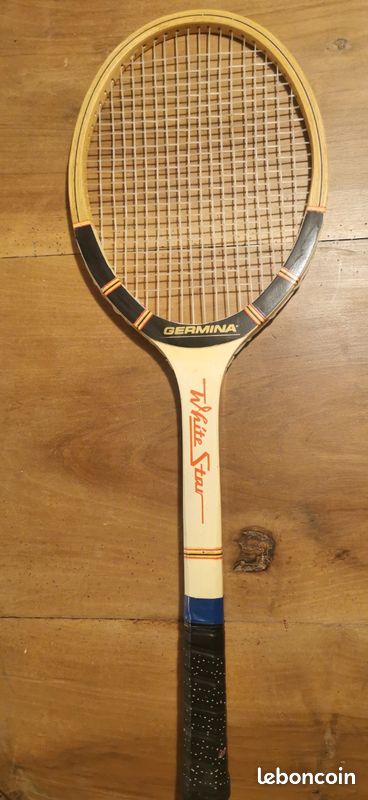 raquette tennis vintage Bois Original années 50 Germina