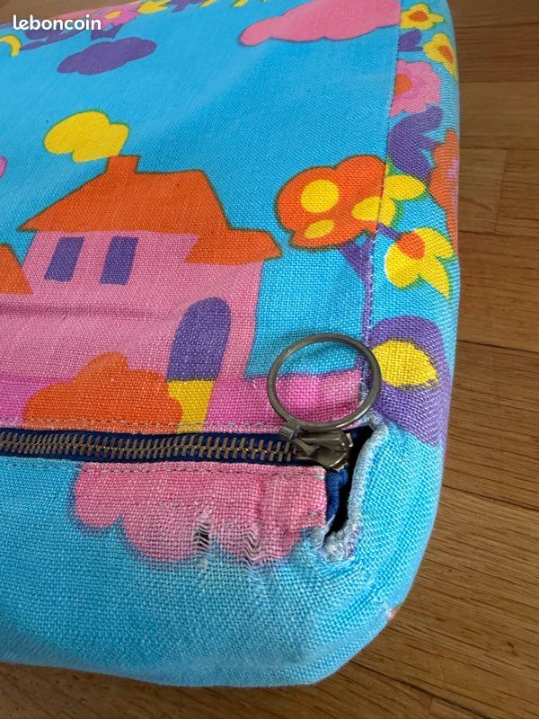 Coussin vintage Romanex de Boussac “Patapon” – Pascaline Villon 1971 🌼 (image 6)