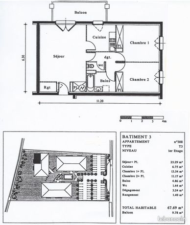 Location T3 Fronton avec piscine par particulier