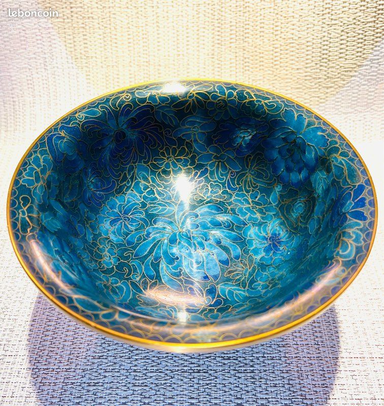 🚩 Super Deal  Ancien Bol cloisonné chinois (image 1)
