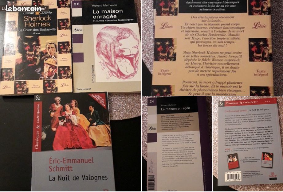 Livres " la nuit de Valognes", " Sherlock Holmes " " La maison enragée " (image 1)