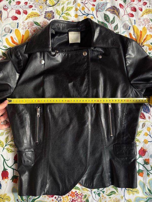 Blouson Pablo De Gérard Darel En Cuir D'agneau - Taille 36 Marron, Très Bon état !