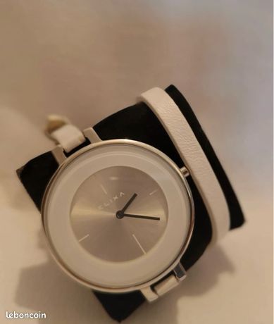 Montre Bijoux Damenuhr Stoffarmband Women's Vintage Leather Watch