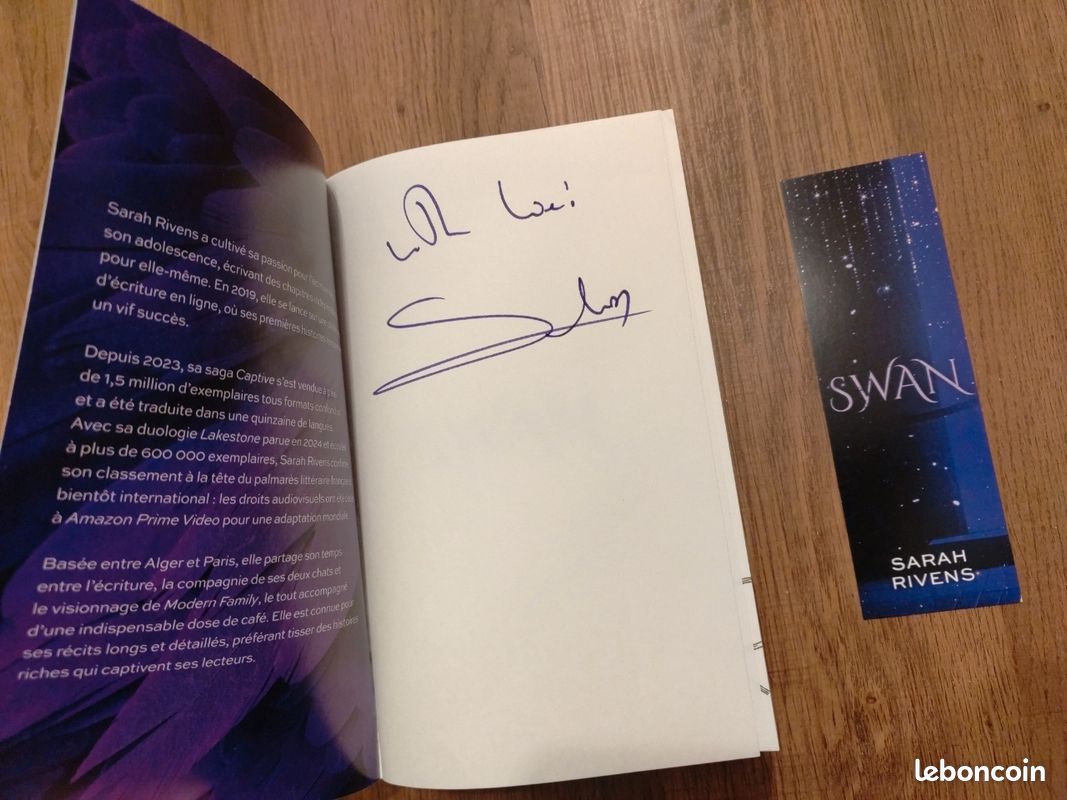 Livre Swan T.1 Dédicacé + Marque page NEUF (image 1)
