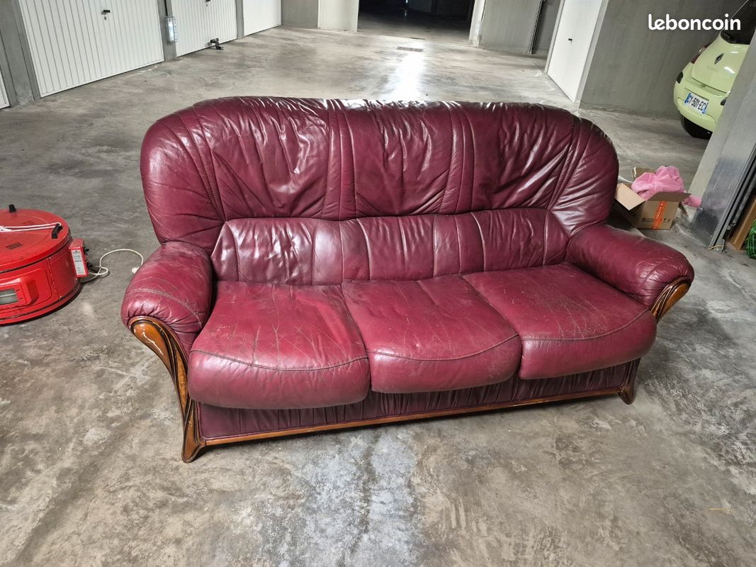 VEND canapé cuir (image 2)