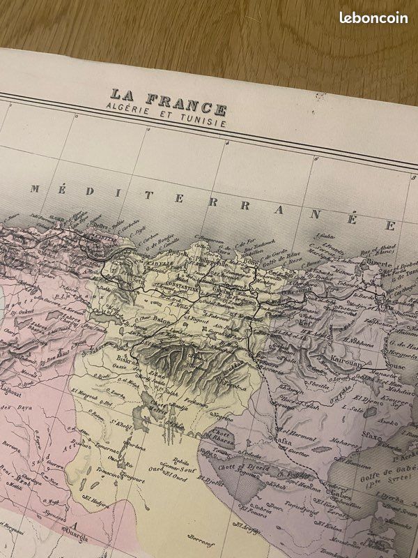 Carte de l’Algérie et la Tunisie (1889) (image 2)