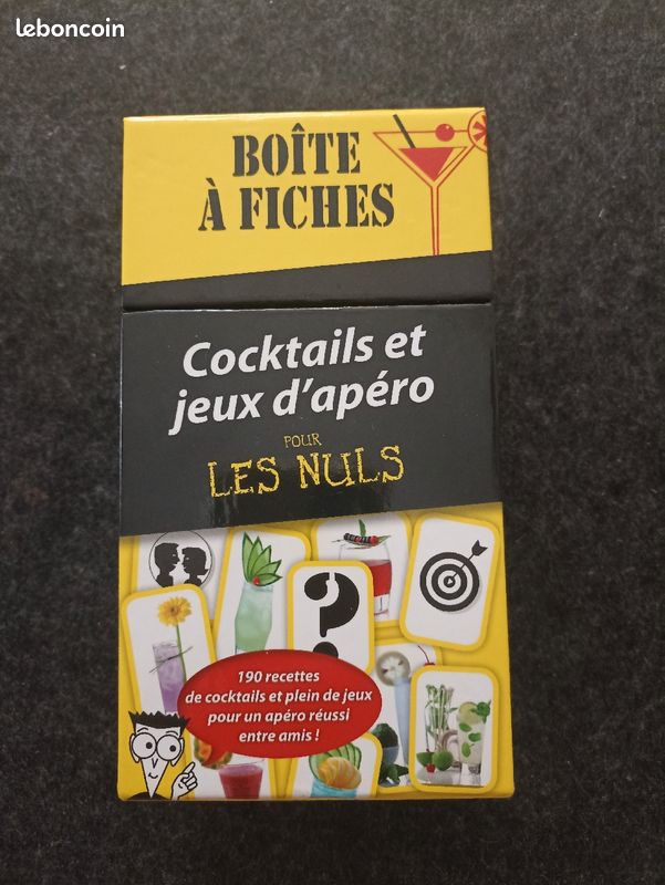 Boîte à fiches cocktails et jeux d'apéro pour les nuls (image 1)