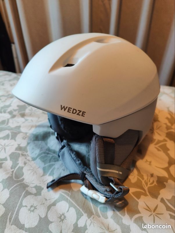 Casque ski femme wedze piste 580 blanc gris taille S 52-55cm