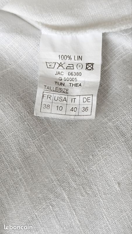 Blouse blanche en lin (image 4)