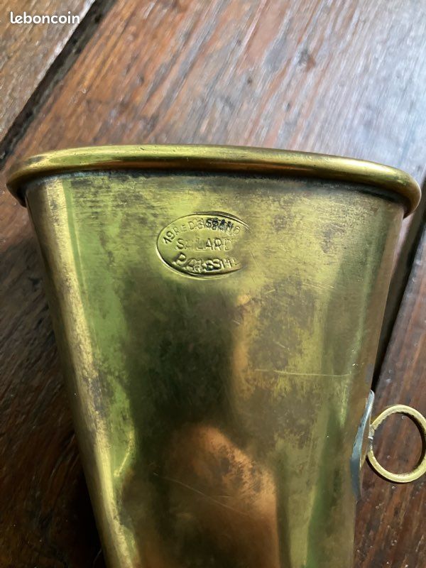 Trompe de Chasse en Laiton Ancienne - Grande Dimension (34 cm) Corne d