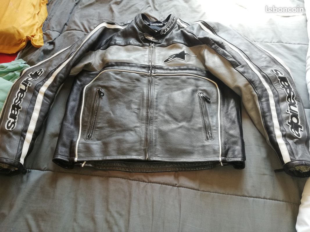 Vends blouson moto cuir alpinestars neuf (image 1)