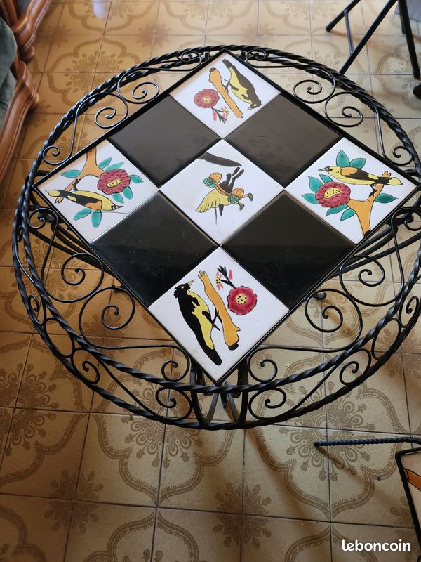 Table basse en fer forgé (image 1)
