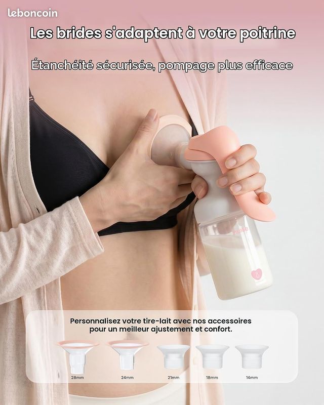 Tire-Lait Manuel Aspiration Réglable avec biberon indiquant la température*NEUF (image 6)