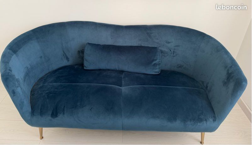 Banquette Maison du monde bleu canard (image 4)