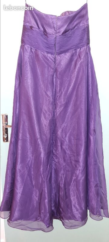 Robe bustier violette de cocktail neuve grande taille (image 9)