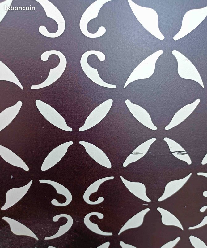Tête de lit marron en bois imitation moucharabieh (image 3)