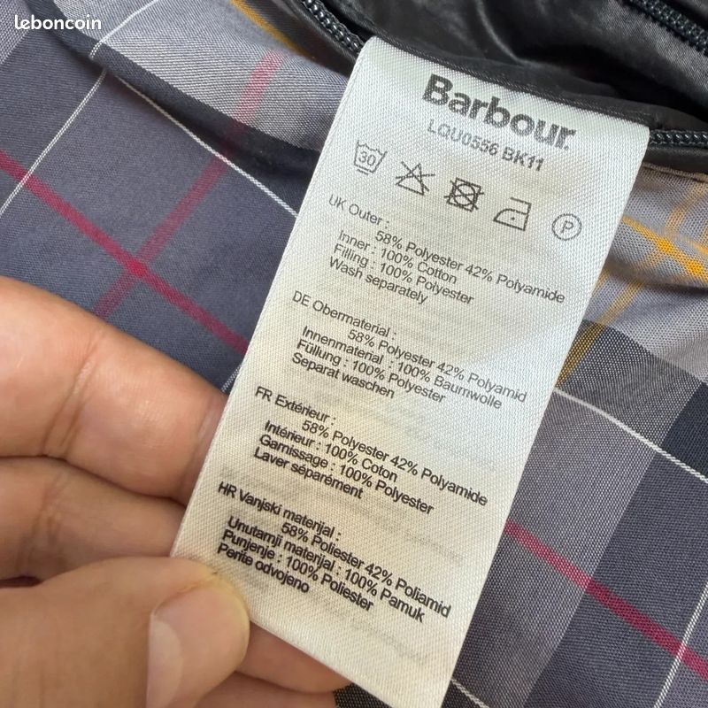 Veste matelassée Barbour noire taille M (image 5)