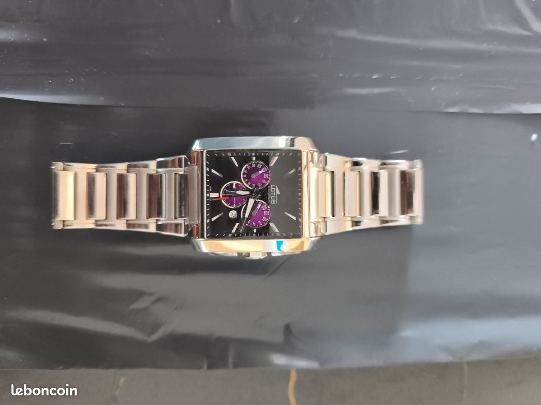 Montre chrono acier lotus (image 1)