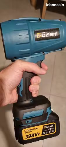 Souffleur Turbo Jet Fan Gisam Neuf - 200 m/s - 1500W - 2 Batteries (image 5)