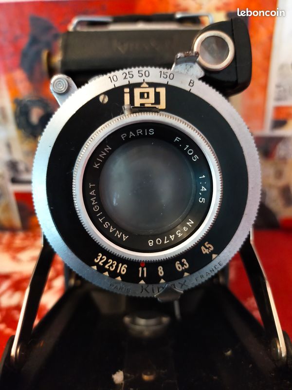 Appareil Photo Argentique à Soufflet Kinax 1, Format 6x9, Bon état, Fabrication Française