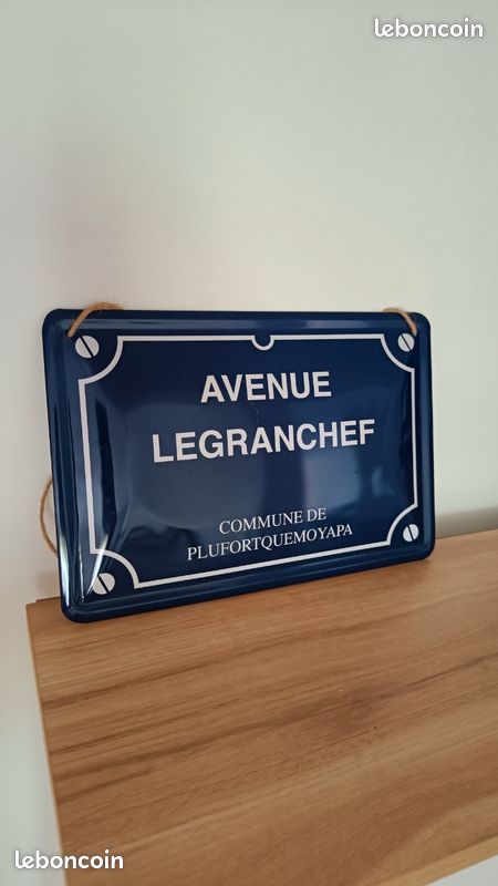 Plaque de rue avenue le grand chef 30x20cm (image 3)