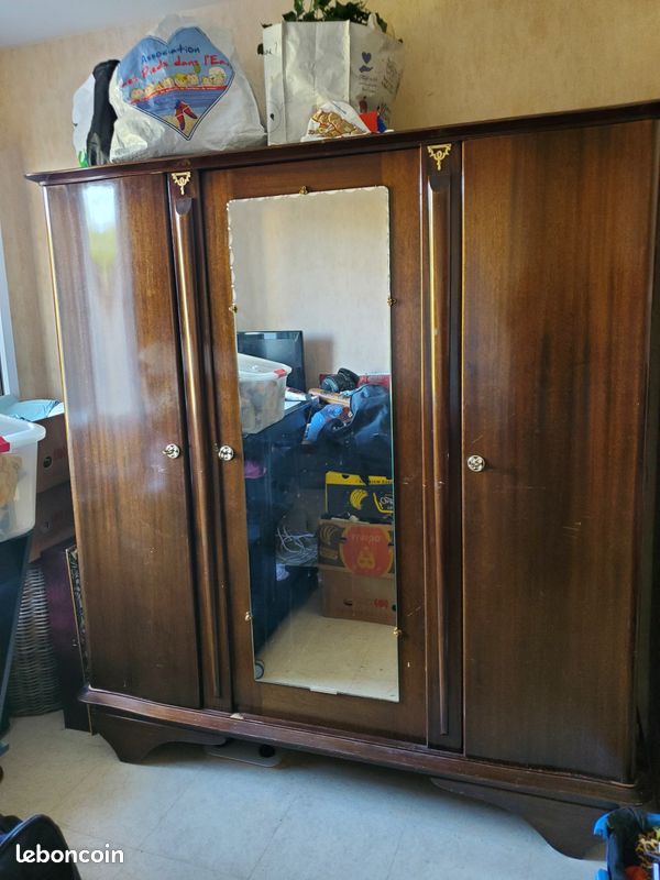 Lit et Armoire Acajou (image 3)