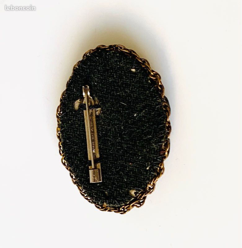 Ancienne broche en cristaux noirs vintage (image 3)