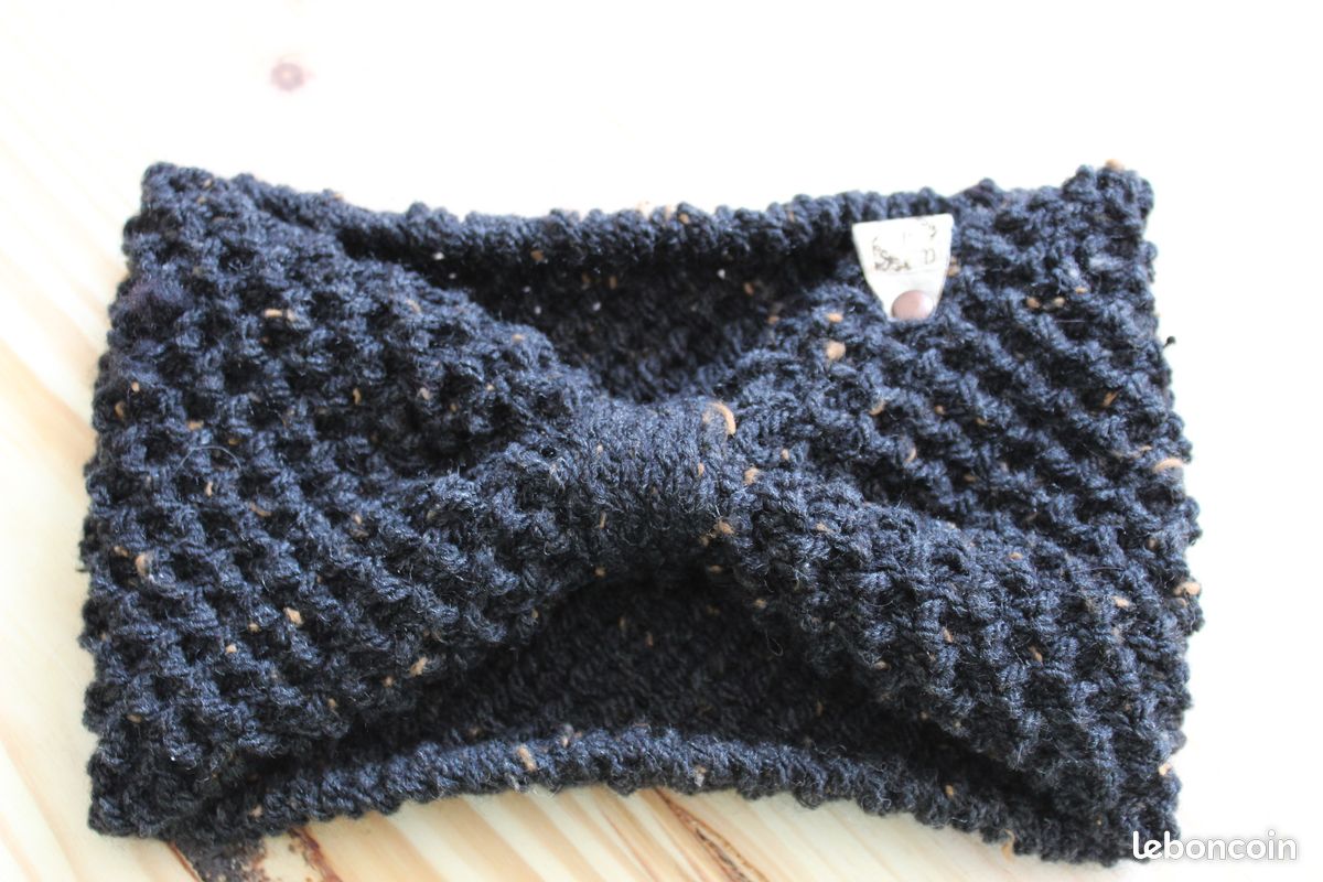 Bandeau Graniti noir fait main (image 1)