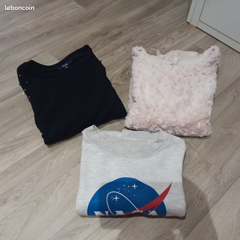 Lot de 3 sweat en 14 ans (xs) (image 1)