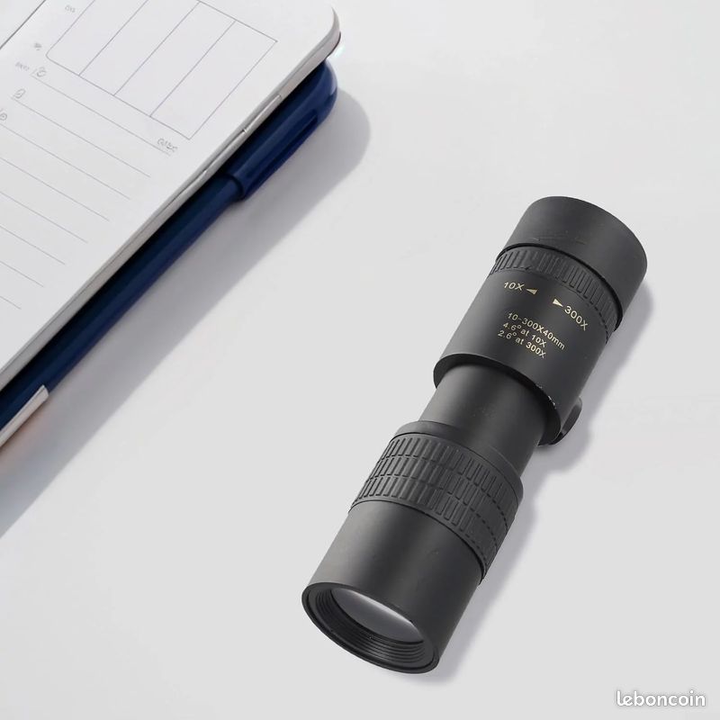 Monoculaire Pour Zoom Puissant Monoculaire Zoom 10-300x Puissant - HD Pour Camping, Randonnée Et Observation Extérieure | Léger Et Connectable Smartphone Observation Longue Distance