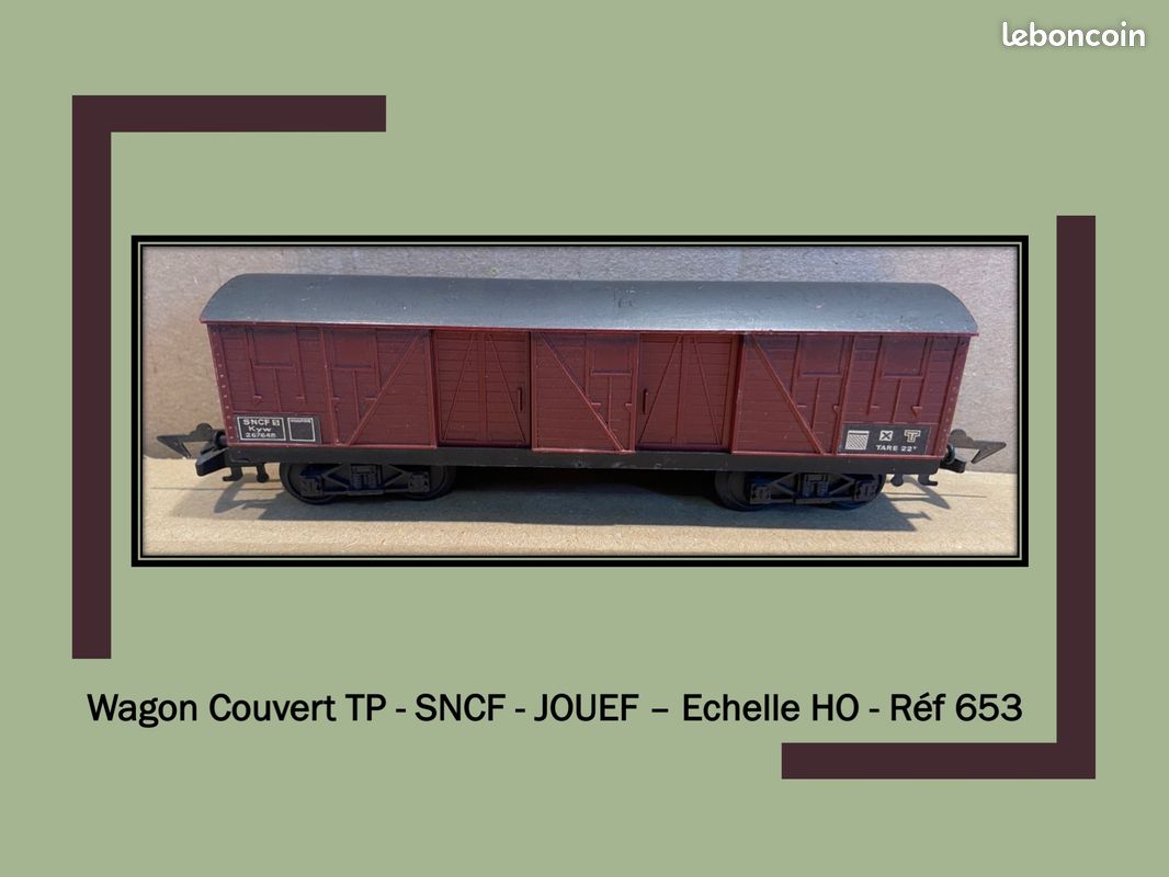 Wagon Couvert TP - SNCF - JOUEF - Echelle HO - Réf 653 (image 1)