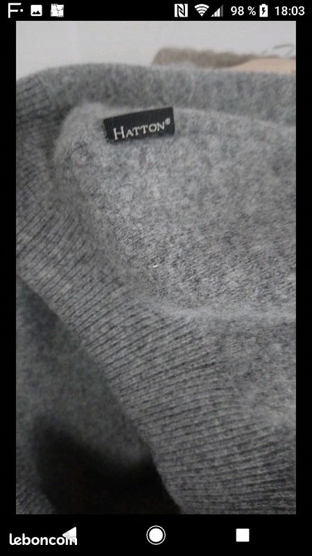 PULL /LAINE / Lambswool / Valeur / 99 euros / Marque / Fynch Hatton (image 5)
