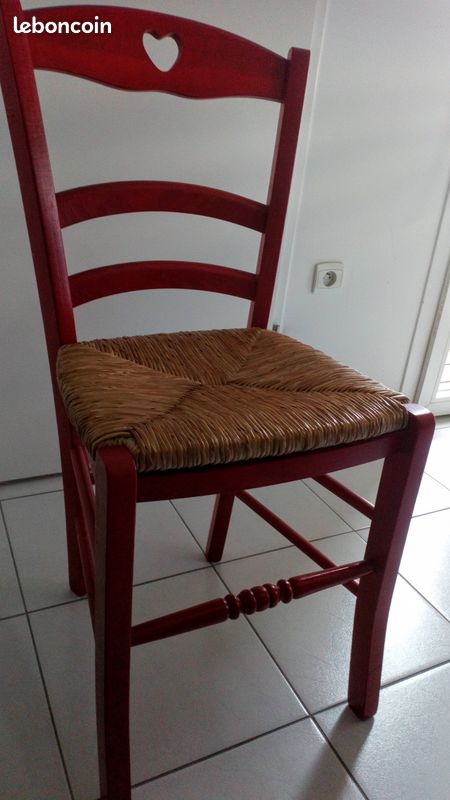 Lot de 4 chaises rouges (image 2)