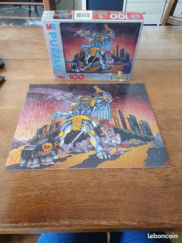 Power Rangers Mighty Morphin - Puzzle 100 Pièces MB – Complet – 1994 (image 1)