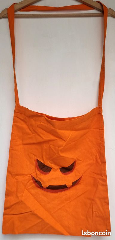 🔹Tote bag orange motif Halloween (image 1)