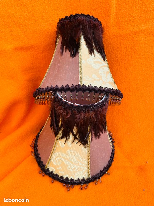 Yardenfun Abat-jour Velours Victorien Rétro Avec Pompons – Style Vintage Élégant Pour Lampe De Table Ou Chevet E27