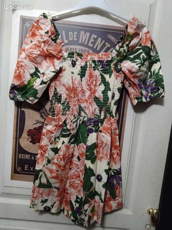 Robe courte H&M taille 36 bohème fleurie cété (image 3)