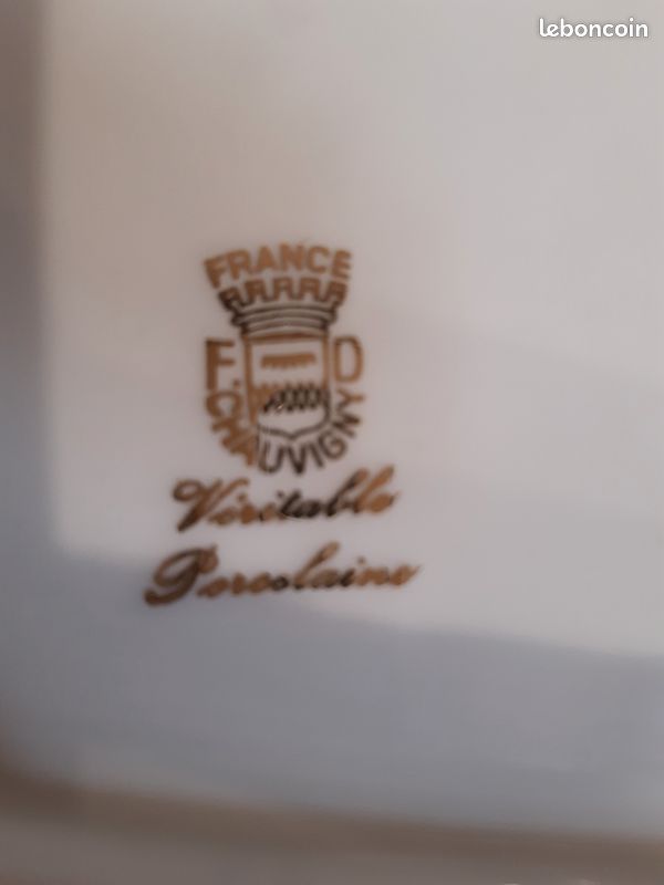 Plat ovale porcelaine Chauvigny France (image 6)