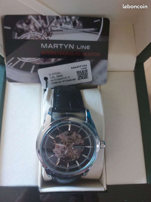 Montre Martyn Line Automatique - Édition Limitée - Cadran Blanc En Lin - Neuve Jamais Portée