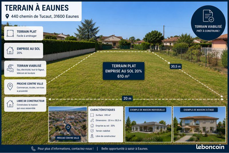 Terrain à bâtir Eaunes · 94 990 €
