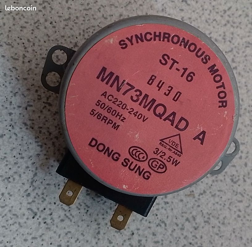 Micro moteur synchrone 220V. ST - 16 (image 3)