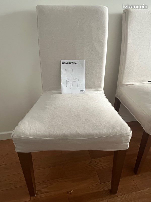 Housse de siège de chaise LISSE élastique CRÈME