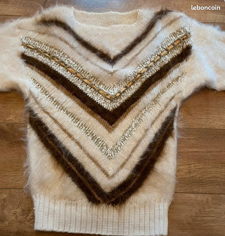 Pull fait main 100% mohair anny blatt Vêtements